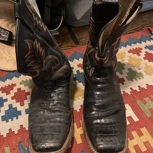 Larry Mahan Midcalf Leather Boots With 